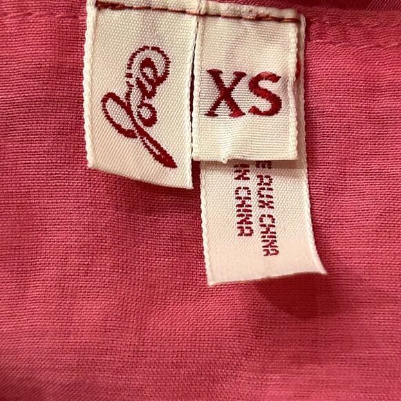 JOIE Womens Size XS Pink Tank Top Boho Beach Casual Embroidered Adjustable SILK - Picture 5 of 8